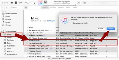 how to delete music from iphone